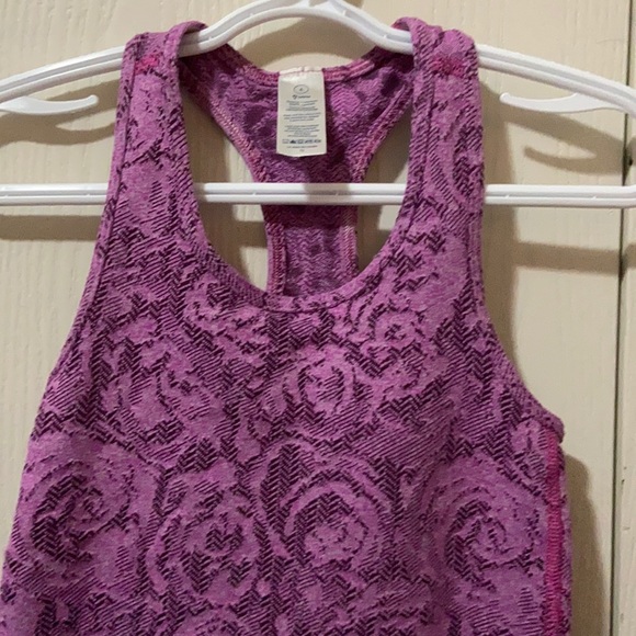 Ivivva Pink & Burgundy Rose Racerback Tank Top - Picture 2 of 5